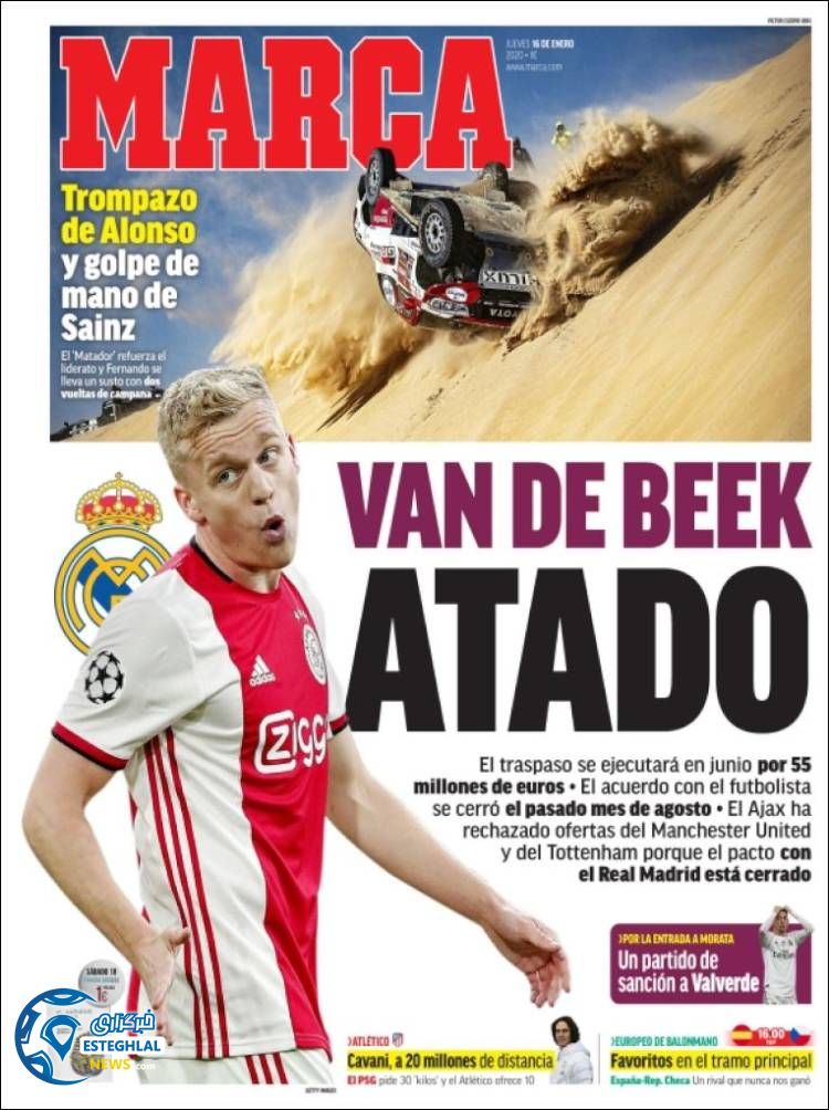 روزنامه ورزشی مارکا پنجشنبه 26 دی 1398