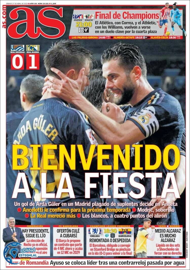 روزنامه ورزشی آ اس شنبه 8 اردیبهشت 1403 