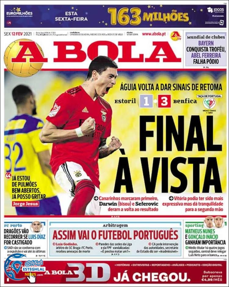 روزنامه ورزشی آبولا جمعه 24 بهمن 1399