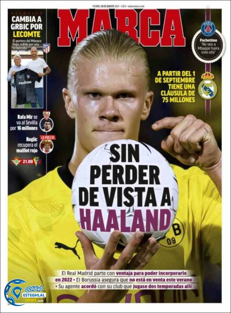 روزنامه ورزشی مارکا جمعه 29 مرداد 1400