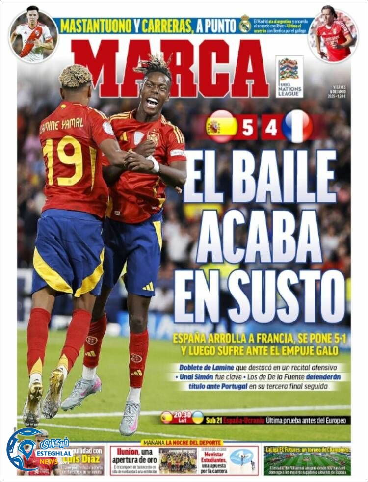 روزنامه ورزشی مارکا جمعه 16 خرداد 1404 