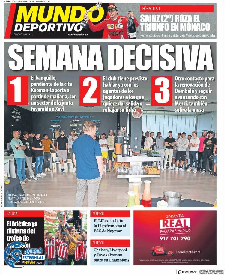 روزنامه ورزشی موندو دپورتیوو دوشنبه 3 خرداد 1400