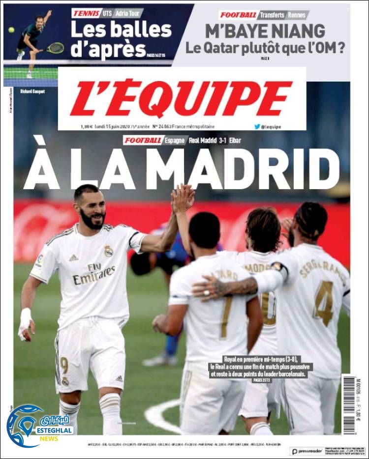 روزنامه ورزشی اکیپ دوشنبه 26 خرداد 1399