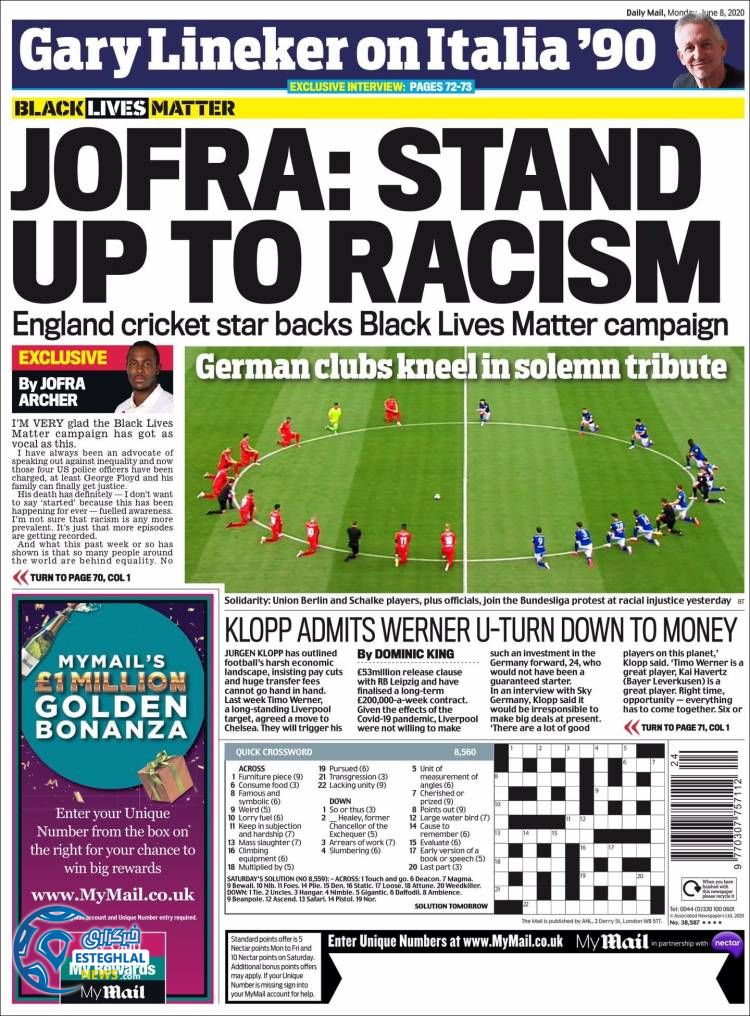 روزنامه ورزشی مایل اسپورت دوشنبه 19 خرداد 1399