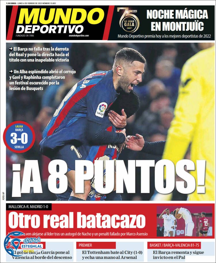 روزنامه ورزشی موندو دپورتیوو دوشنبه 17 بهمن 1401 