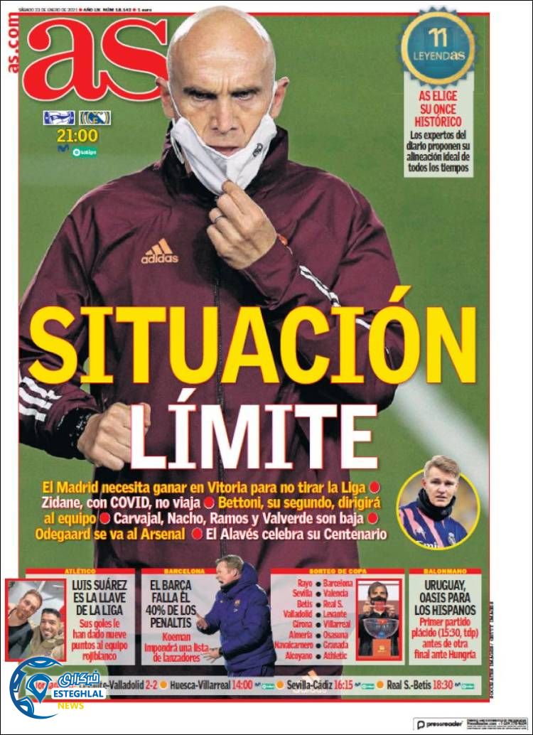 روزنامه ورزشی آاس شنبه 4 بهمن 1399