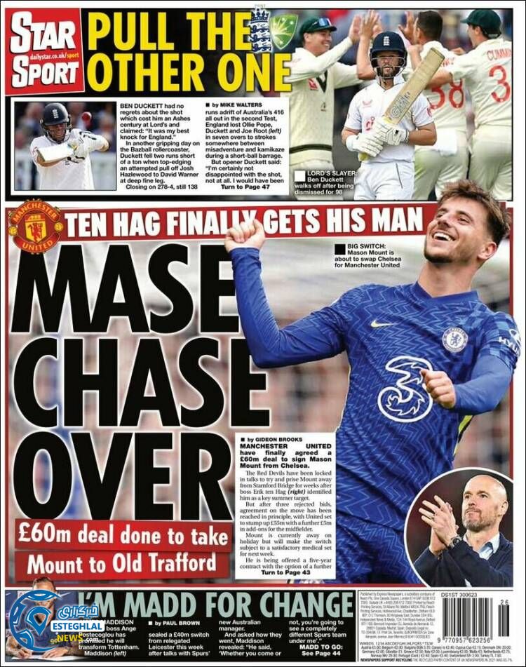 روزنامه ورزشی استار اسپورت جمعه 9 تیر 1402 