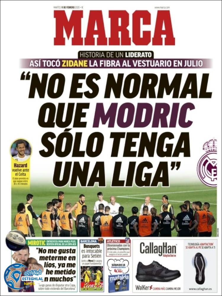 روزنامه ورزشی مارکا سه شنبه 22 بهمن 1398