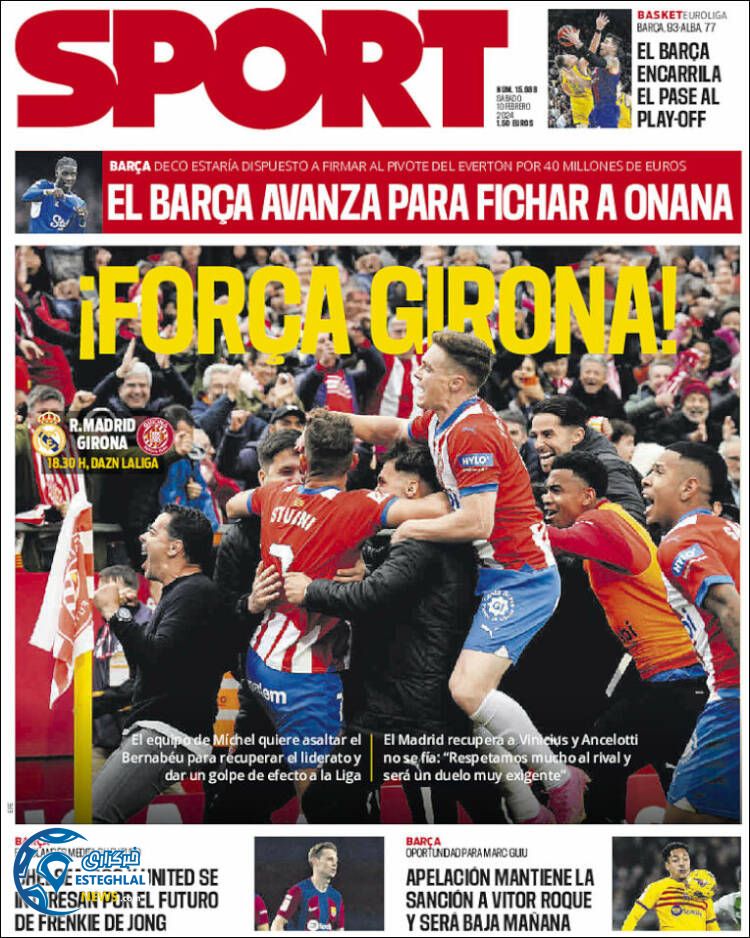 روزنامه ورزشی اسپورت شنبه 21 بهمن 1402 