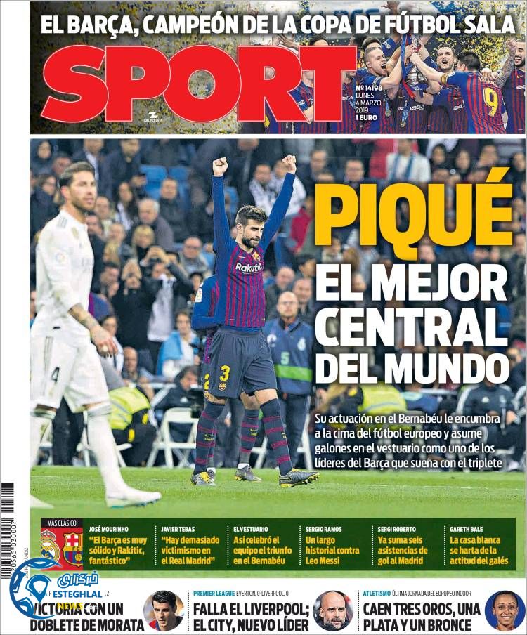 روزنامه ورزشی اسپورت دوشنبه 13 اسفند 1397