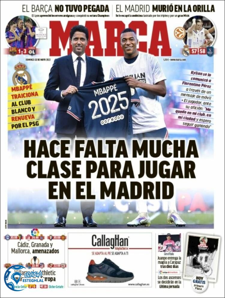 روزنامه ورزشی مارکا یکشنبه 1 خرداد 1401