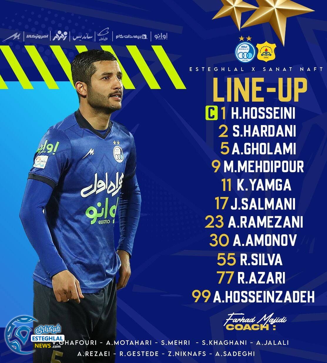 ترکیب استقلال مقابل صنعت نفت آبادان