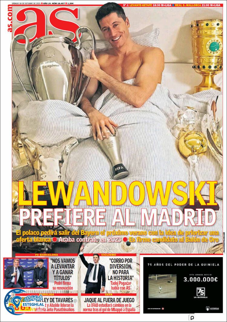 روزنامه ورزشی آ اس شنبه 24 مهر 1400