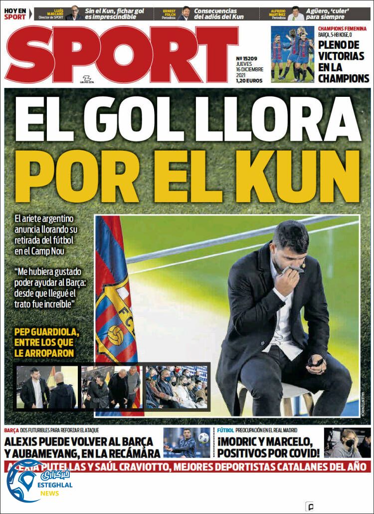 روزنامه ورزشی اسپورت پنجشنبه 25 آذر 1400