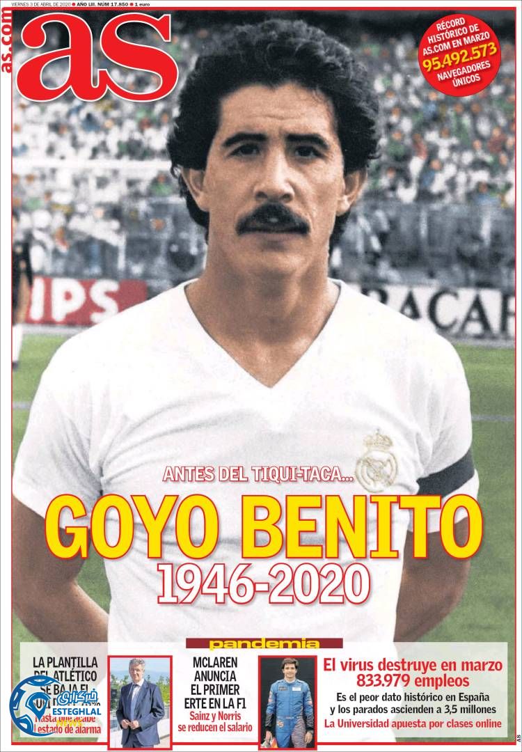 روزنامه ورزشی آاس جمعه 15 فروردین 1399