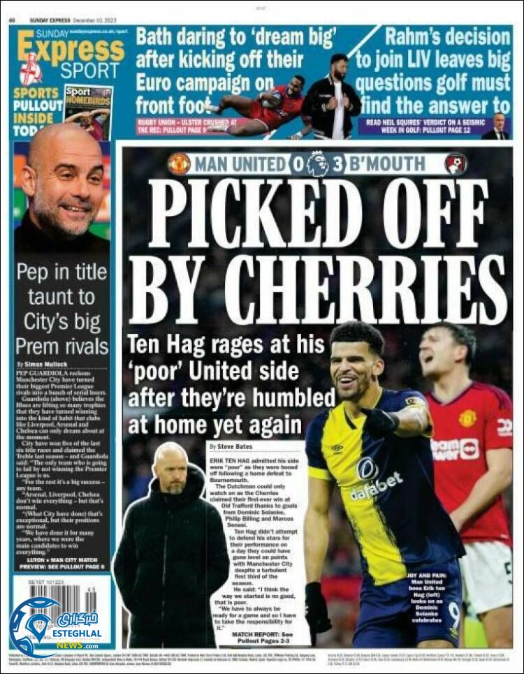 روزنامه ورزشی اکسپرس اسپورت یکشنبه 19 آذر 1402 