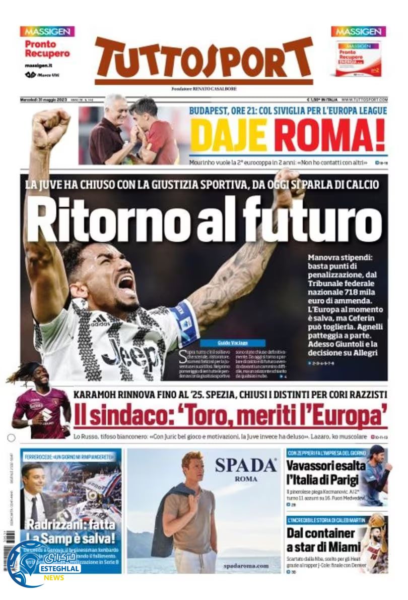 روزنامه ورزشی توتو اسپورت چهارشنبه 10 خرداد 1402 