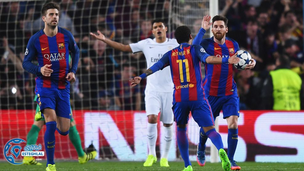 لیگ قهرمانان اروپا دیدار بارسلونا و پاری سن ژرمن