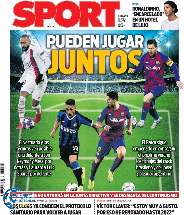 روزنامه ورزشی اسپورت شنبه 30 فروردین 1399