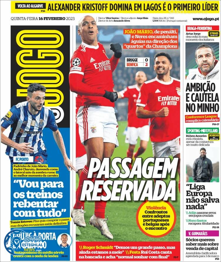 روزنامه ورزشی اوجوگو پنجشنبه 27 بهمن 1401 