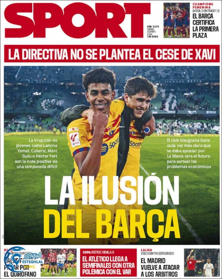 روزنامه ورزشی  اسپورت جمعه 6 بهمن 1402 