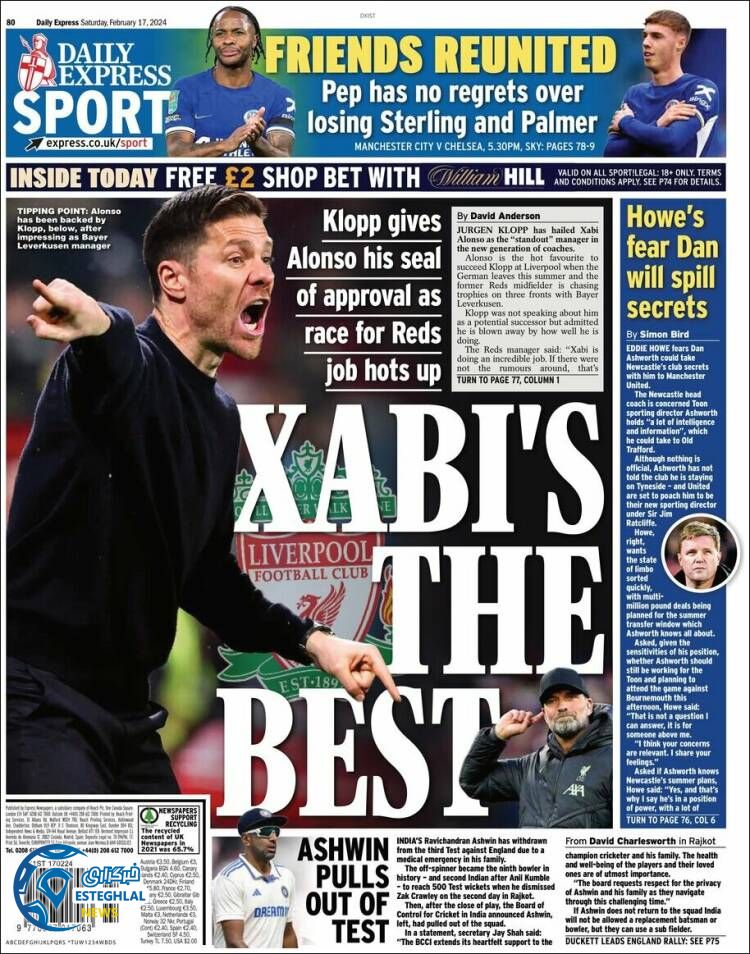 روزنامه  ورزشی اکسپرس اسپورت شنبه 28 بهمن 1402 