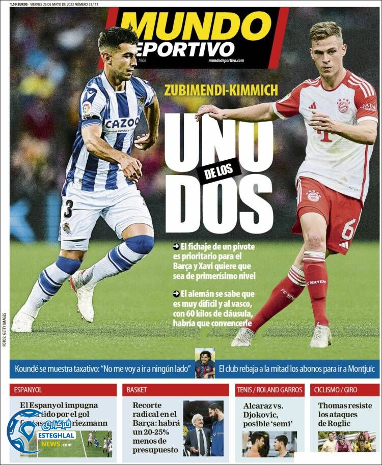 روزنامه ورزشی موندو دپورتیوو جمعه 5 خرداد 1402 