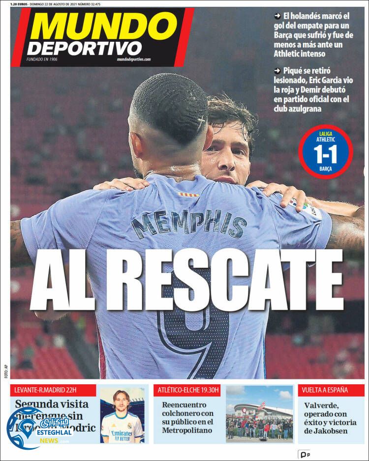 روزنامه ورزشی موندو دپورتیوو یکشنبه 31 مرداد 1400