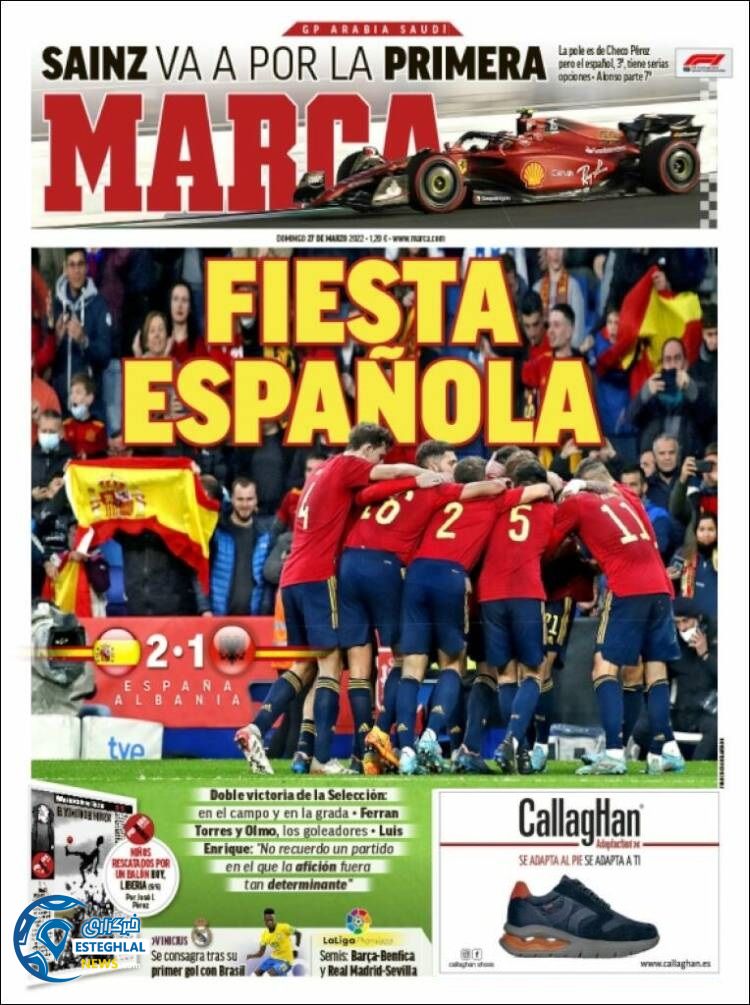 روزنامه ورزشی مارکا یکشنبه 7 فروردین 1401