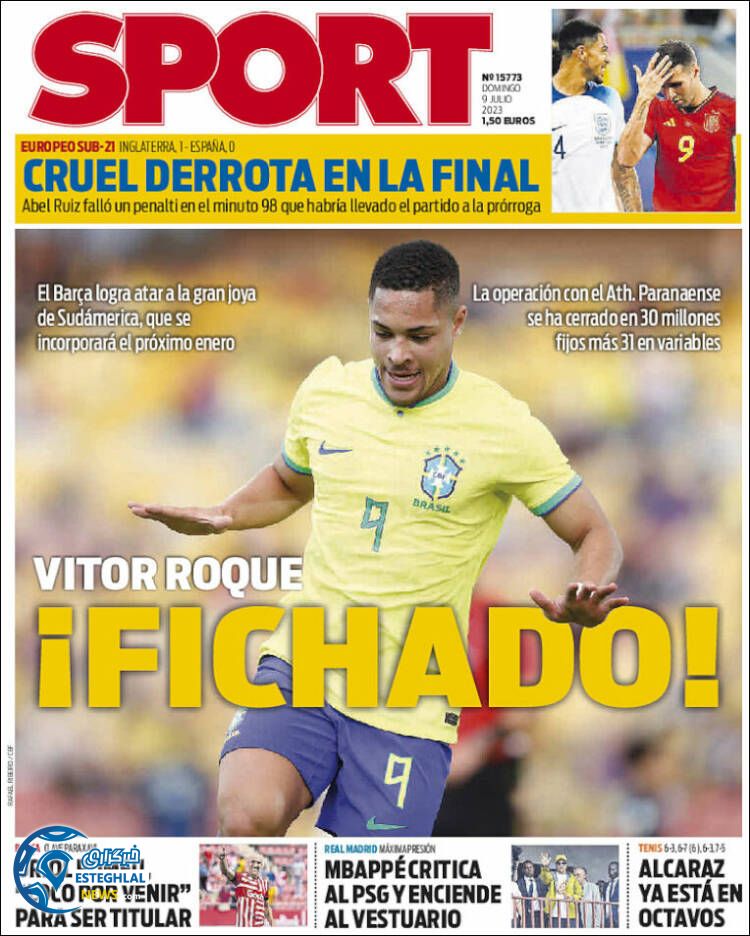 روزنامه ورزشی اسپورت یکشنبه 18 تیر 1402 