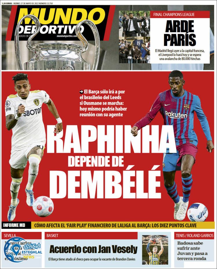 روزنامه ورزشی موندو دپورتیوو جمعه 6 خرداد 1401