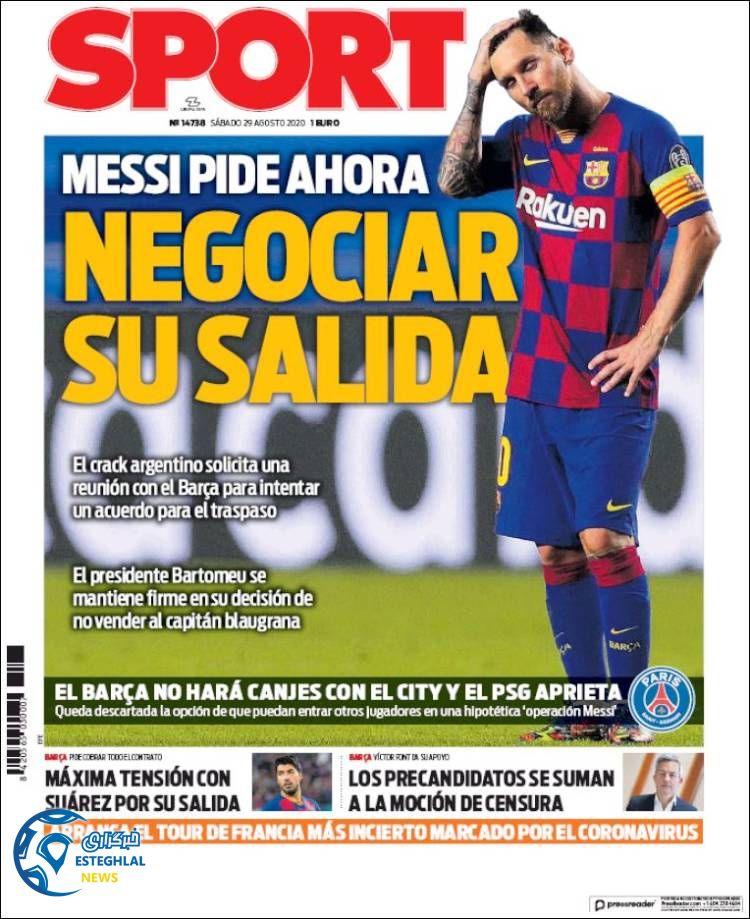 روزنامه ورزشی اسپورت شنبه 8 شهریور 1399