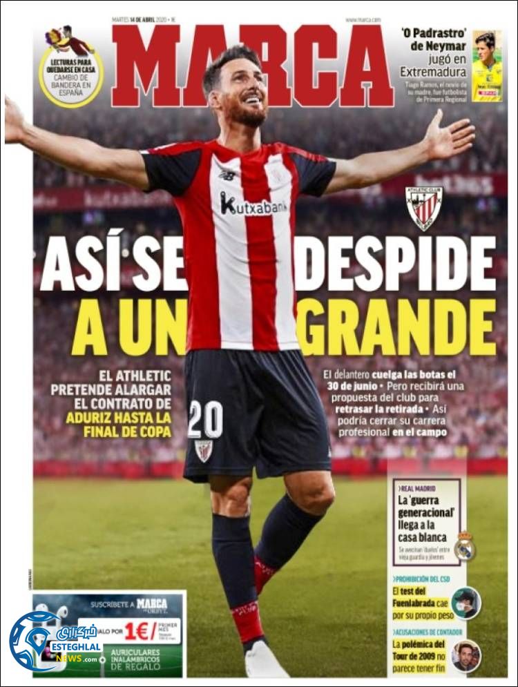 روزنامه ورزشی موندو دپورتیوو سه شنبه 26 فروردین 1399