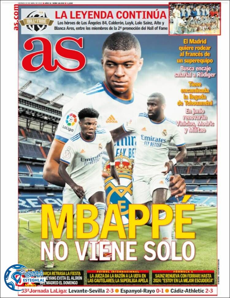 روزنامه ورزشی آ اس جمعه 2 اردیبهشت 1401