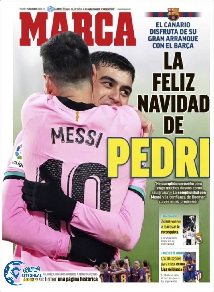 روزنامه ورزشی مارکا جمعه 5 دی 1399