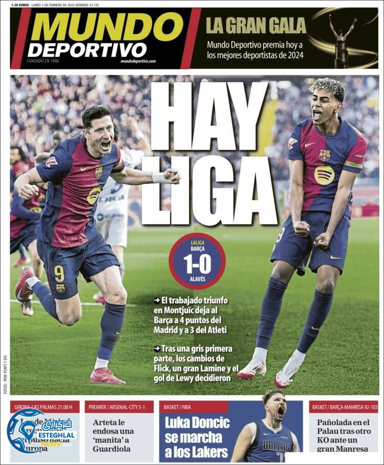 روزنامه ورزشی موندو دپورتبوو دوشنبه 15 بهمن 1403 