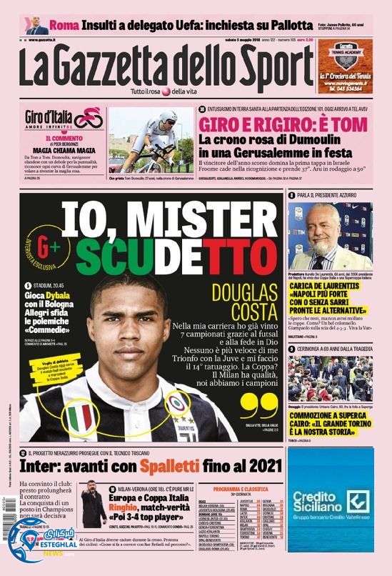 روزنامه گاتزتا دلو اسپورت 15 اردیبهشت 97