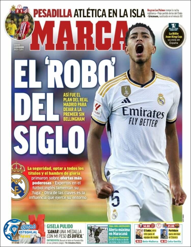 روزنامه ورزشی مارکا شنبه 13 آبان 1402