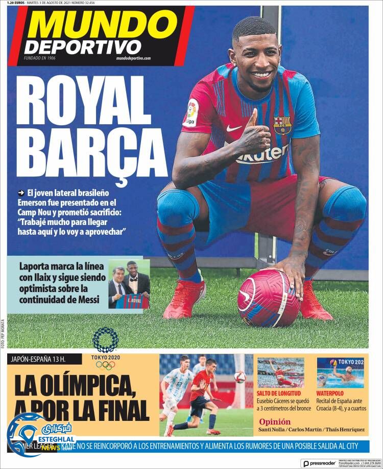 روزنامه ورزشی موندو دپورتیوو سه شنبه 12 مرداد 1400