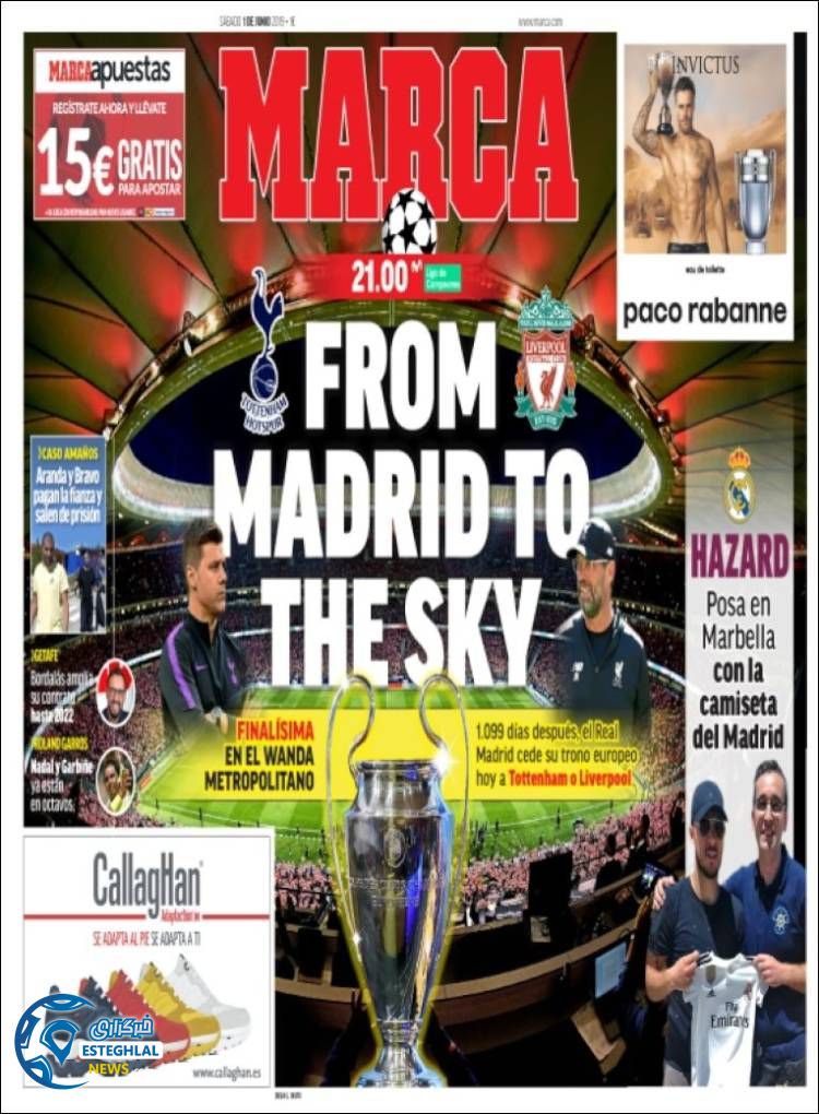 روزنامه ورزشی مارکا شنبه 11 خرداد 1398