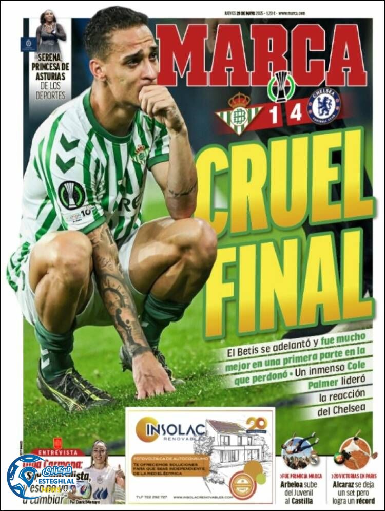 روزنامه ورزشی مارکا پنجشنبه 8 خرداد 1404 