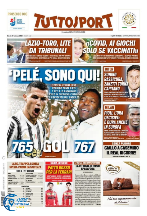 روزنامه ورزشی توتو اسپورت شنبه 9 اسفند 1399