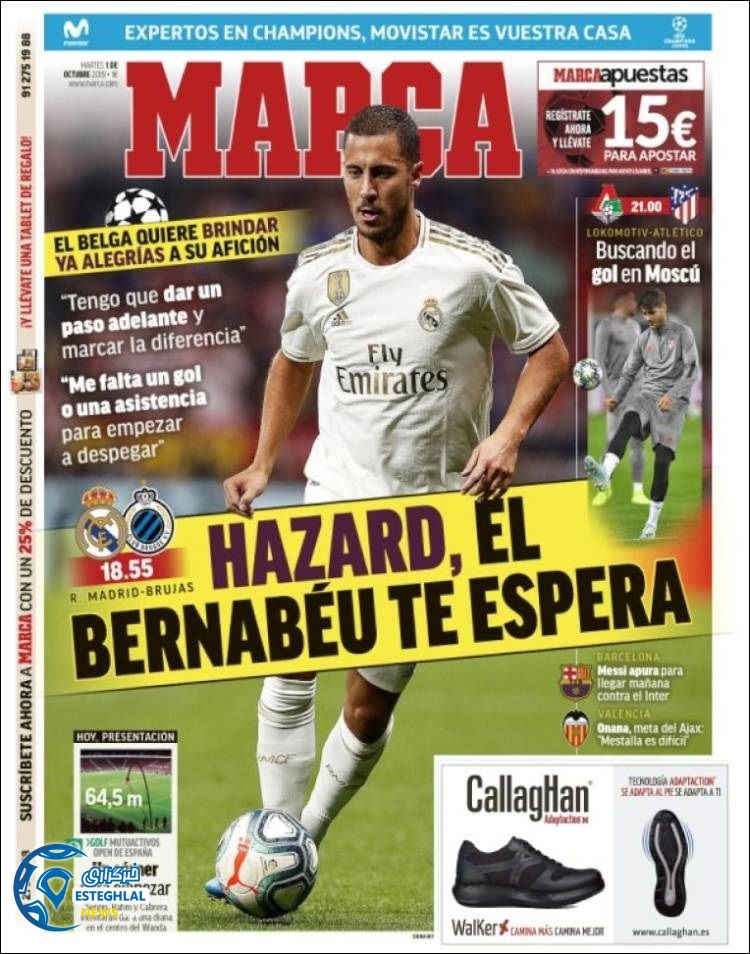 روزنامه ورزشی مارکا سه شنبه 9 مهر 1398