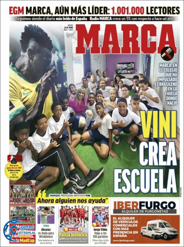 روزنامه ورزشی مارکا پنجشنبه 8 تیر 1402 