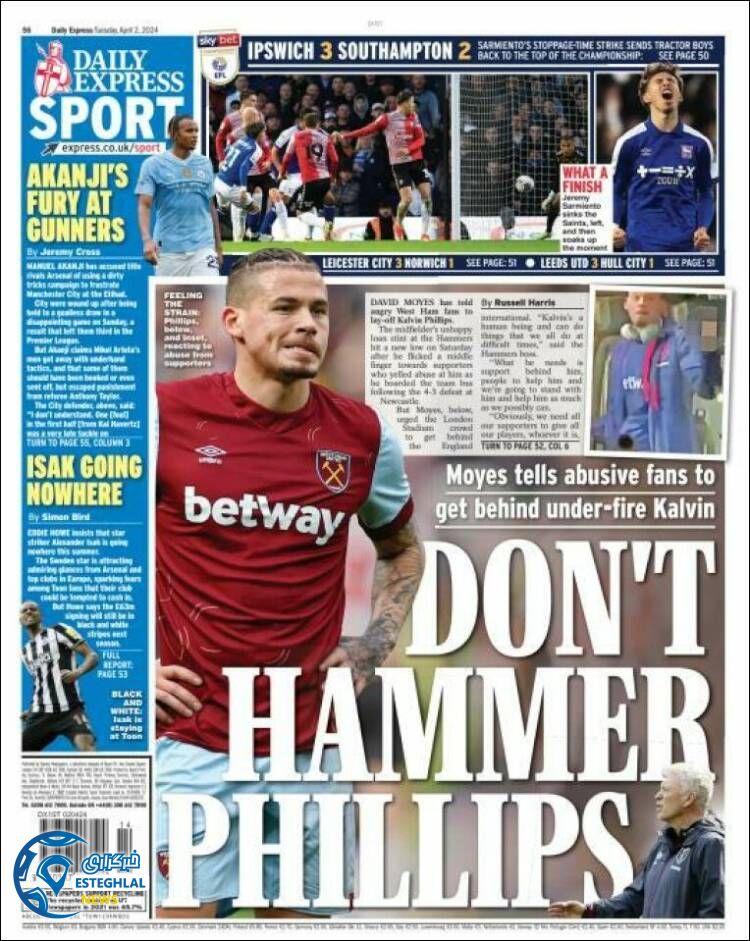 روزنامه ورزشی اکسپرس اسپورت سه شنبه 14 فروردین 1403 