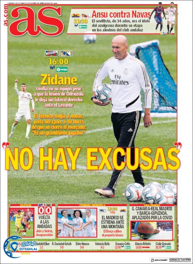 روزنامه ورزشی آاس یکشنبه 13 مهر 1399