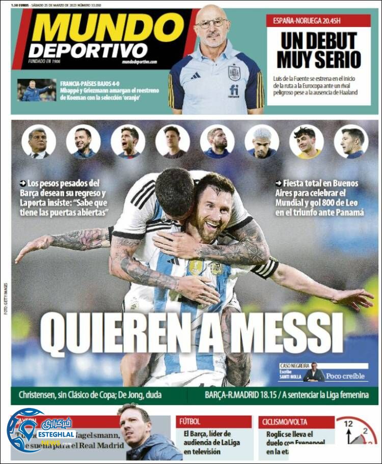 روزنامه ورزشی منودو دپورتیوو شنبه 5 فروردین 1402 