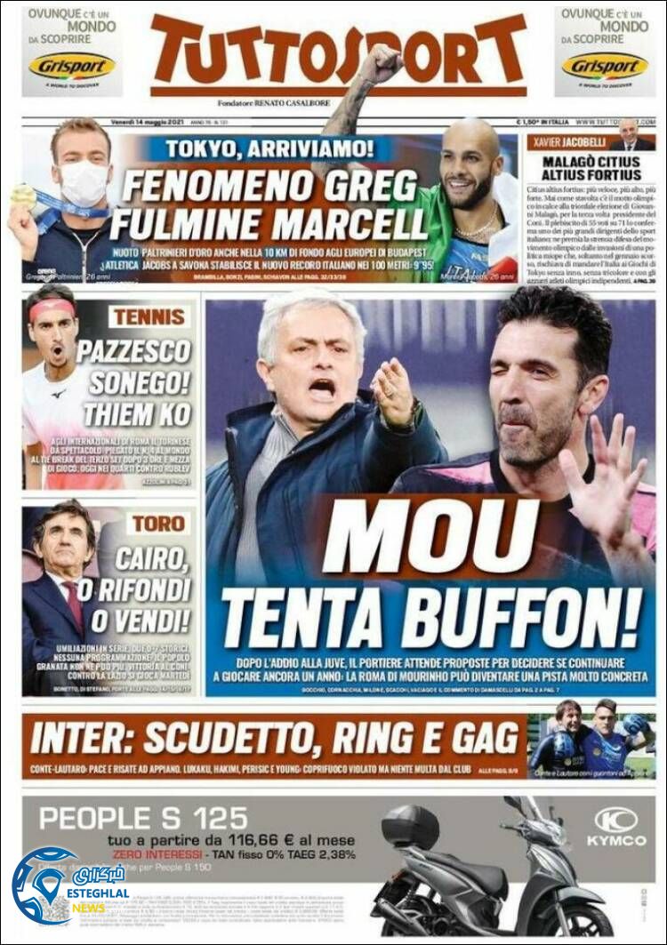 روزنامه ورزشی توتو اسپورت جمعه 24 اردیبهشت 1400