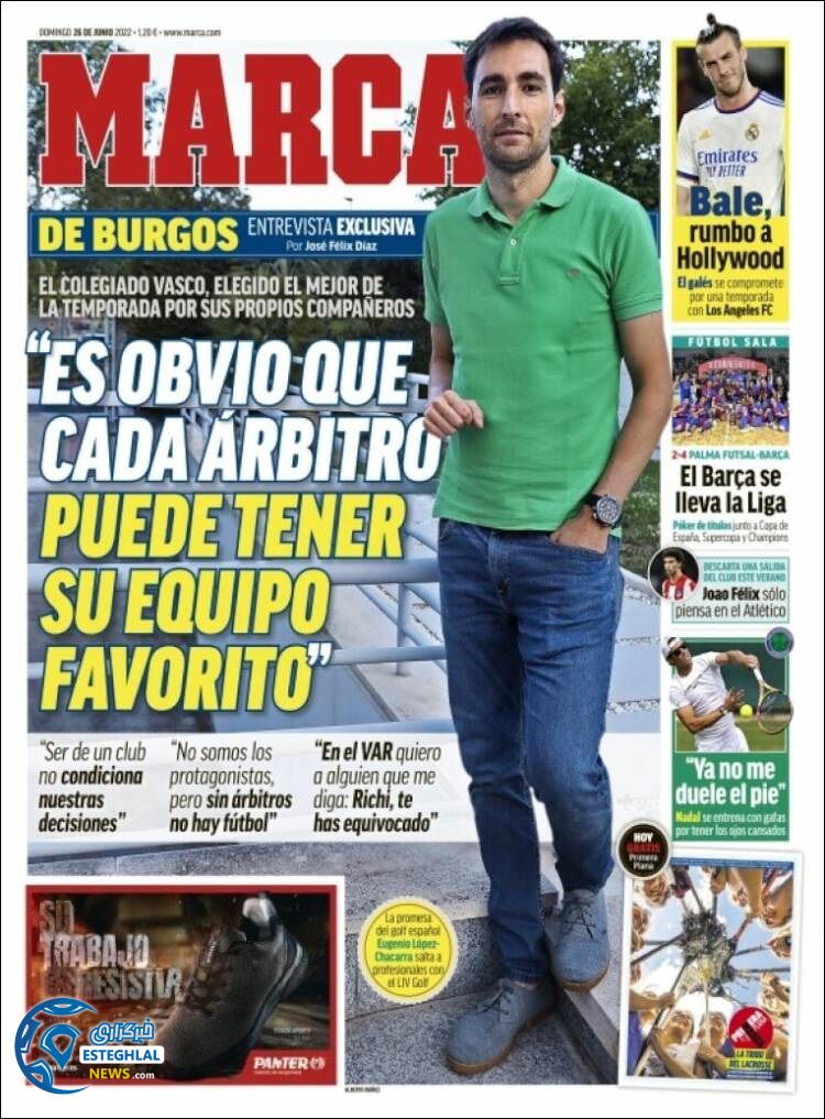 روزنامه ورزشی مارکا یکشنبه 5 تیر 1401