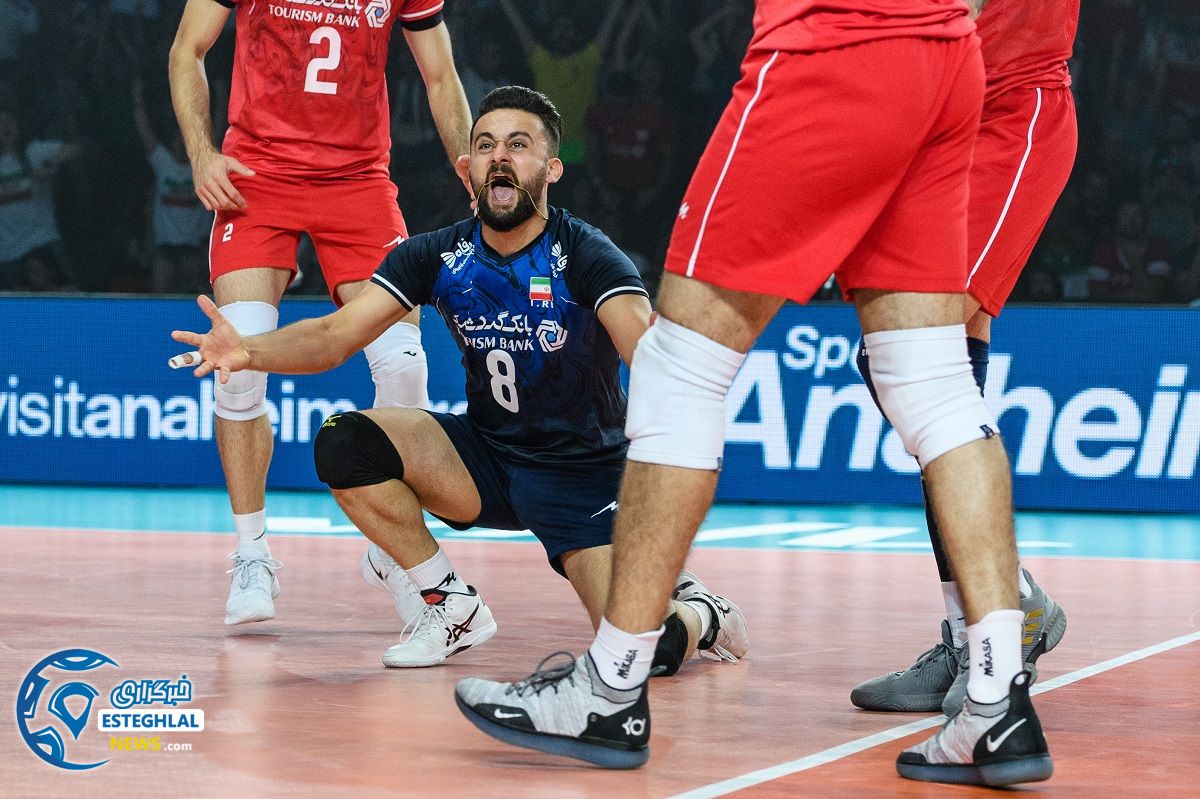 دیدار تیم های ملی والیبال لهستان و ایران 